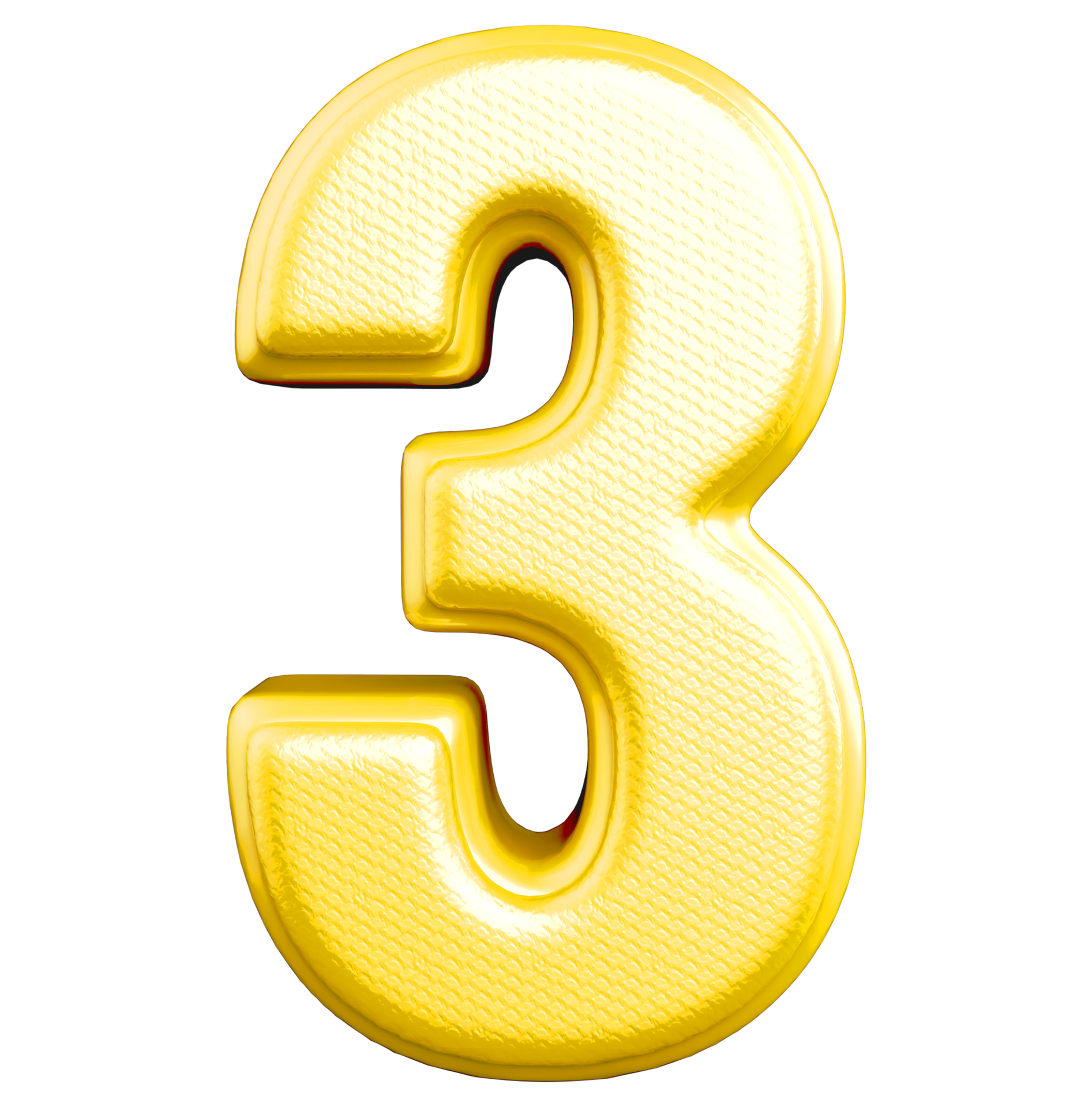 golden number 3 11288373 PNG