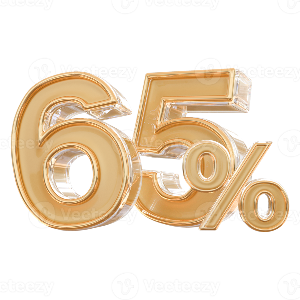 promotion 65 number percent png