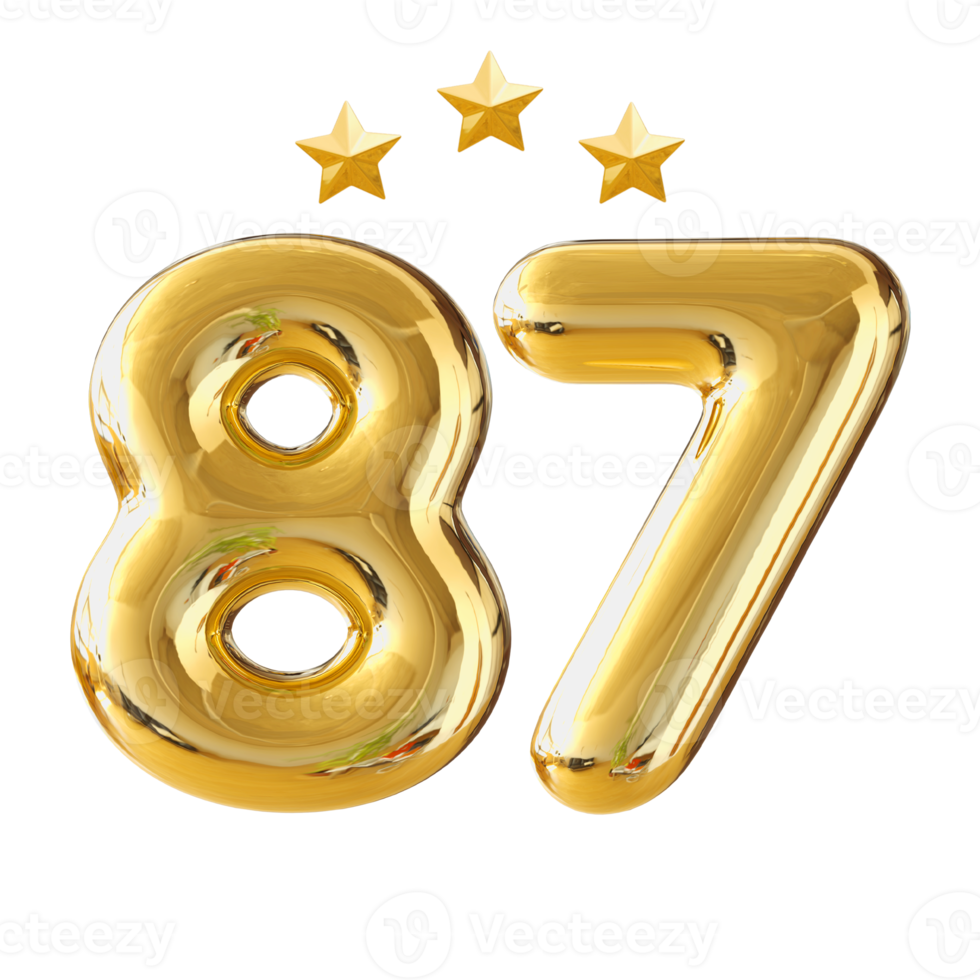 87 anni anniversario numero png