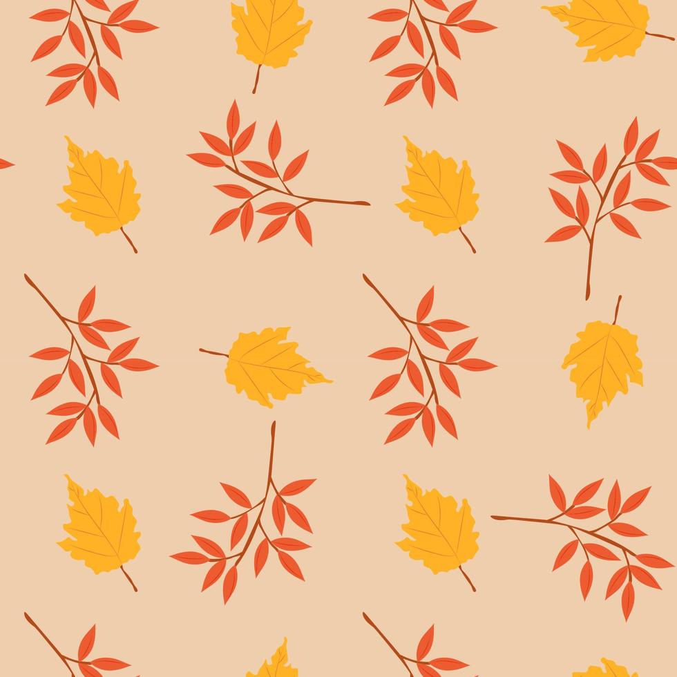 autumn pattern with autumn leaves. Autumn pattern for autumn design vector