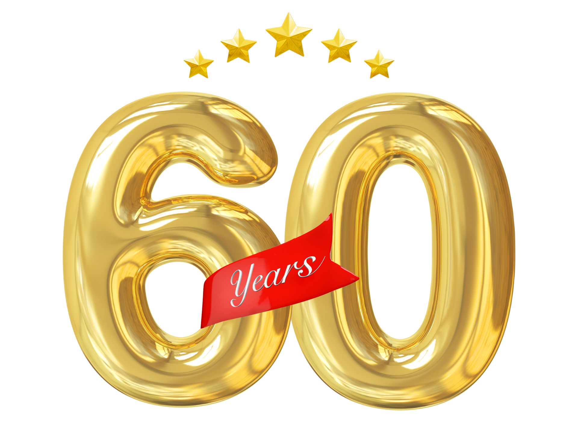 60 Years Anniversary Golden 11288422 PNG