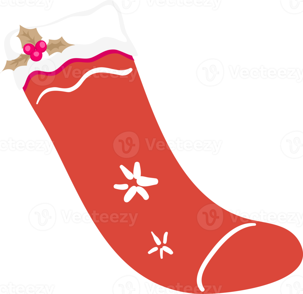 sock of the Merry Christmas and Happy New Year png