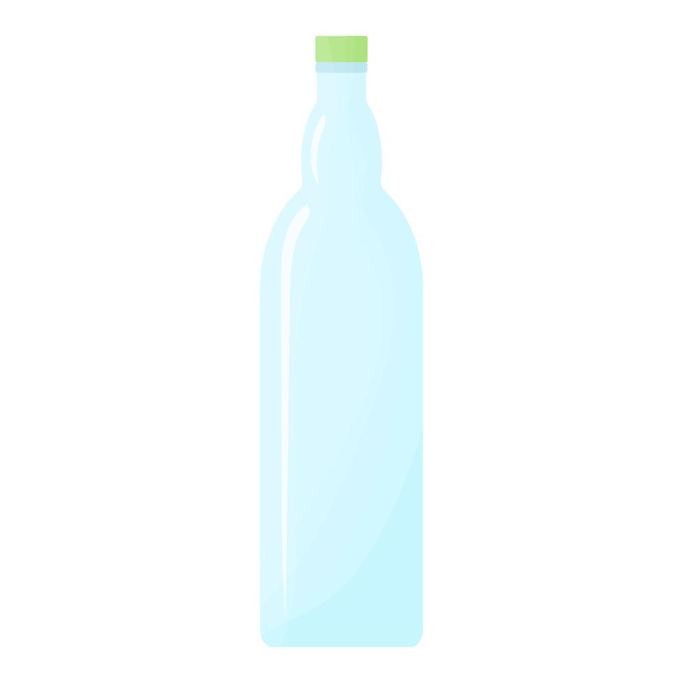 botella de plástico de dibujos animados aislada sobre fondo blanco. ilustración de vector de botella de vidrio