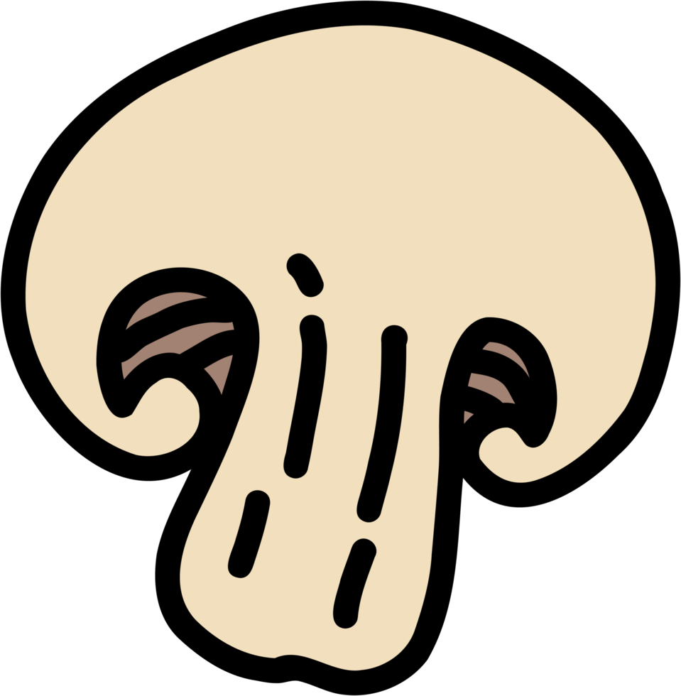 doodle freehand sketch drawing of mushroom vegetable. png