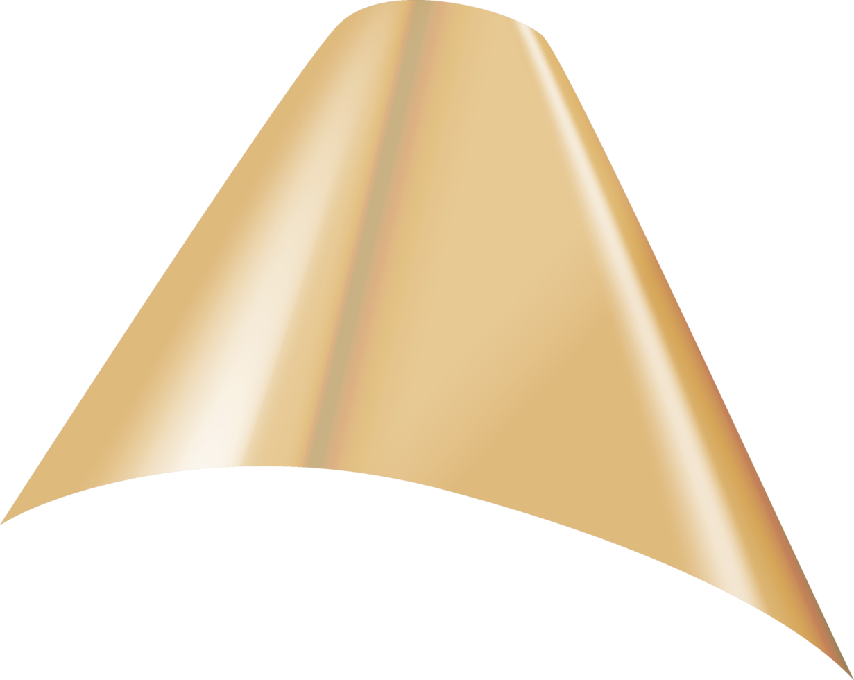 Golden volumetric elements paper for decoration. png