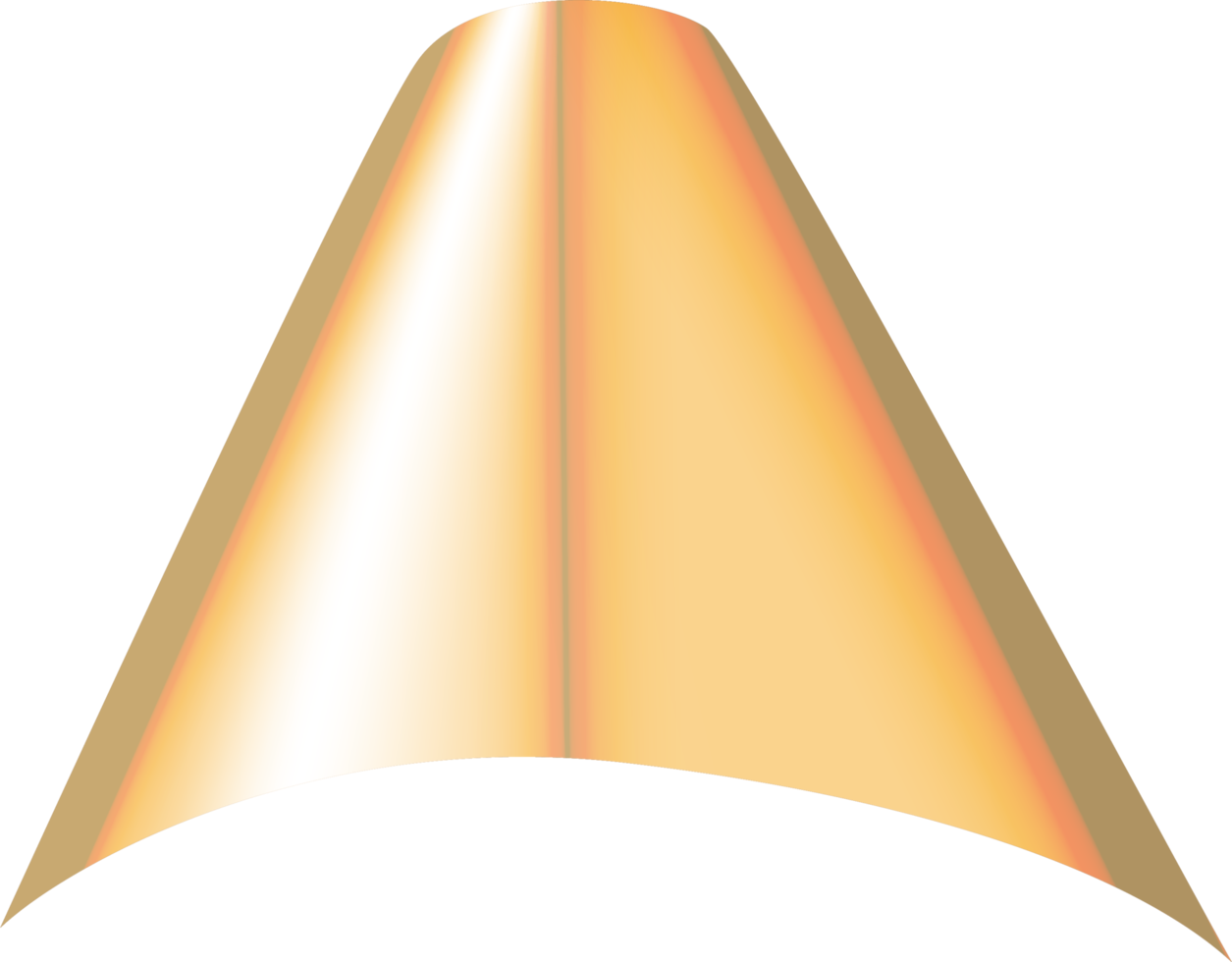 Golden volumetric elements paper for decoration. png