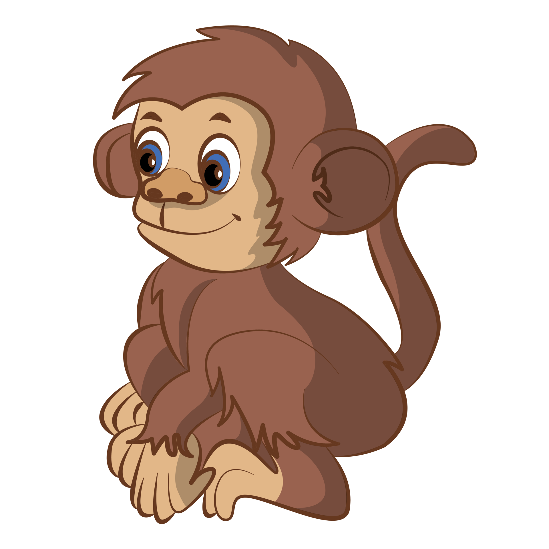 Free Monkey coloring cartoon design on transparent background 11288624 PNG  with Transparent Background
