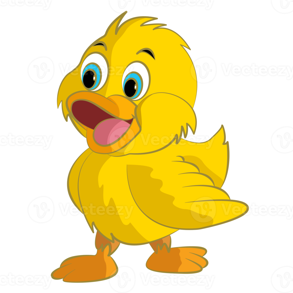 Vogel Färbung Cartoon-Design auf transparentem Hintergrund png