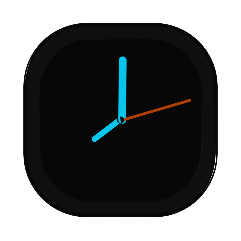 3D Render Clock Front View png