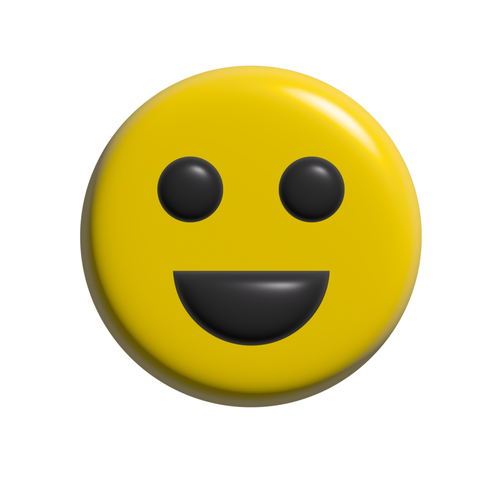 smile icon design in 3d style png