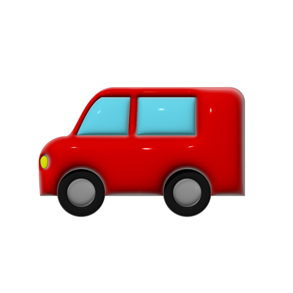 car design with 3d style and red color. png