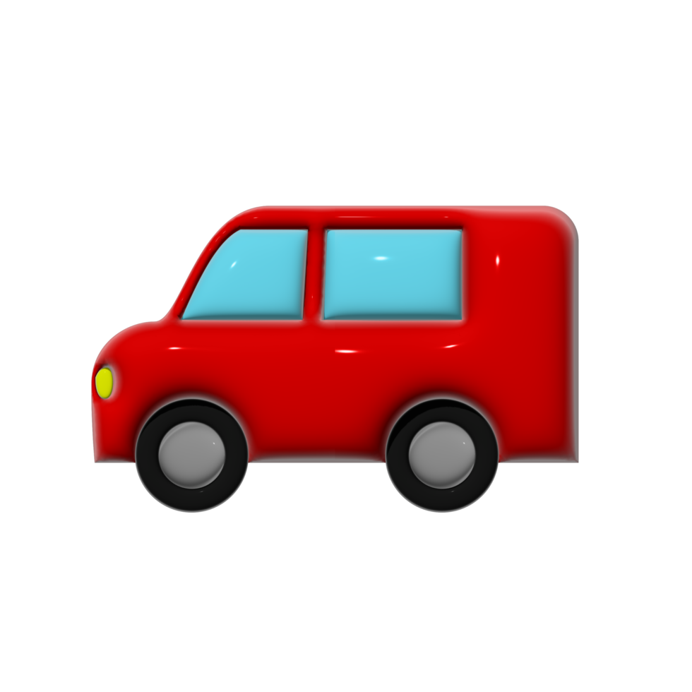 auto design con 3d stile e rosso colore. png