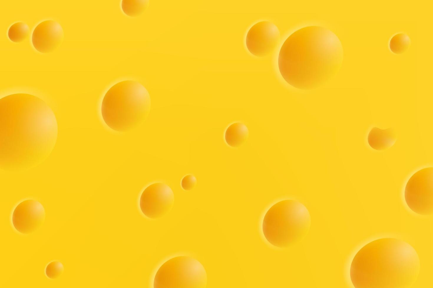 fondo de queso realista con agujeros. vector