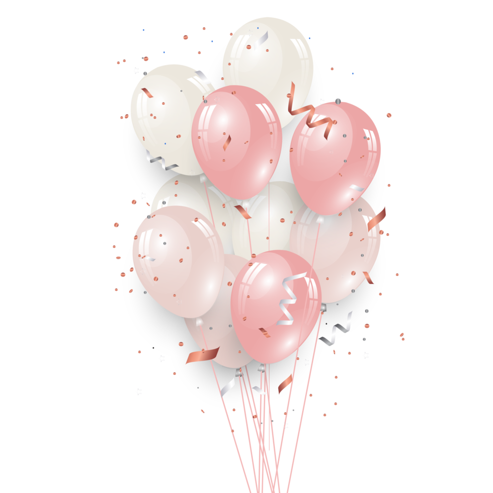 lusso rosa compleanno decorazione palloncini png