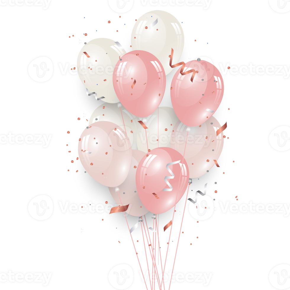 Luxury Pink Birthday Decoration Balloons png