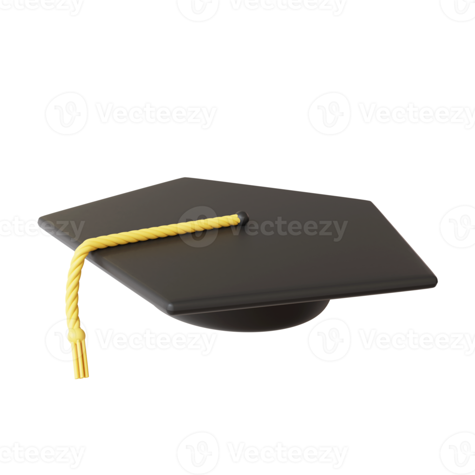 3D School Elements Object Toga Hat png