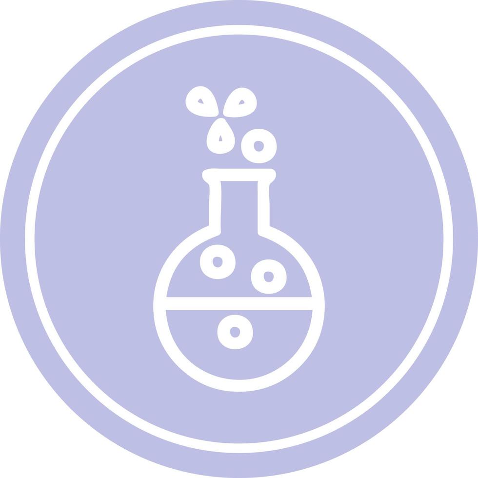 science experiment circular icon vector