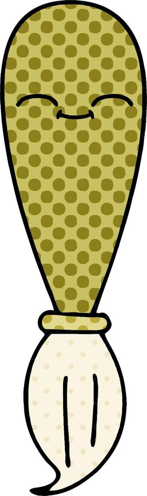 comic book style cartoon paint brush vector