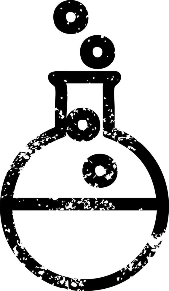 science experiment distressed icon vector