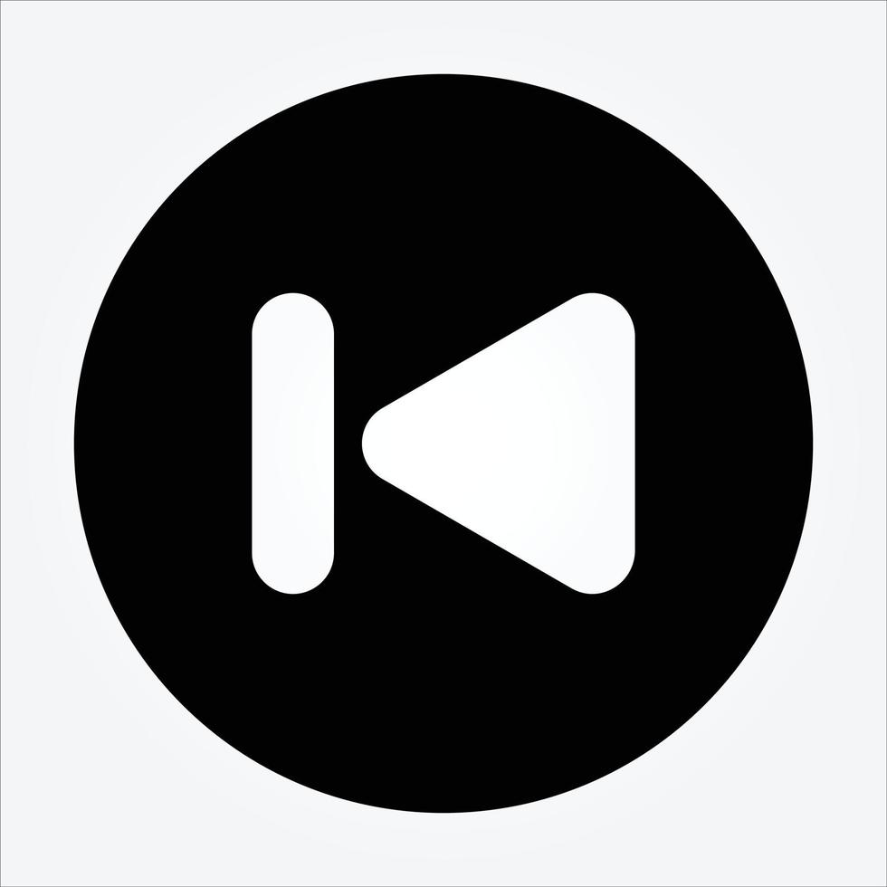Rewind User Interface Icon vector
