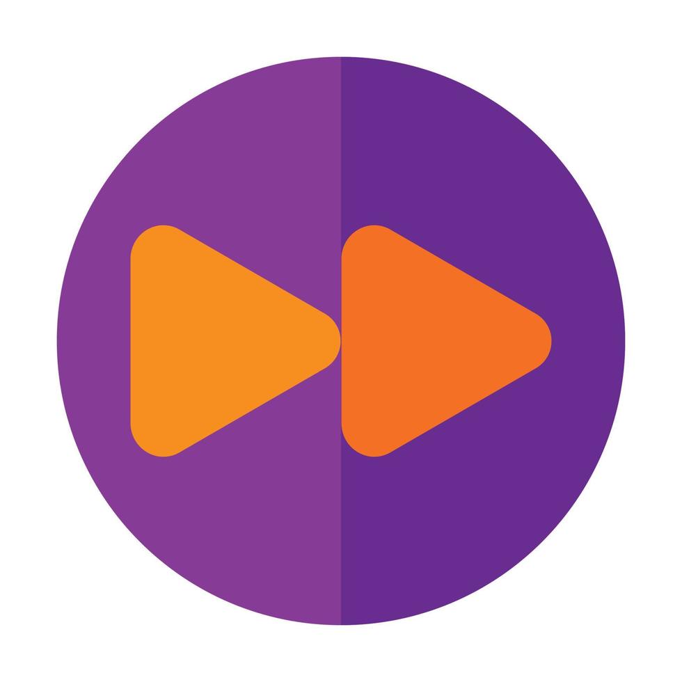 Fast Forward User Interface Icon vector