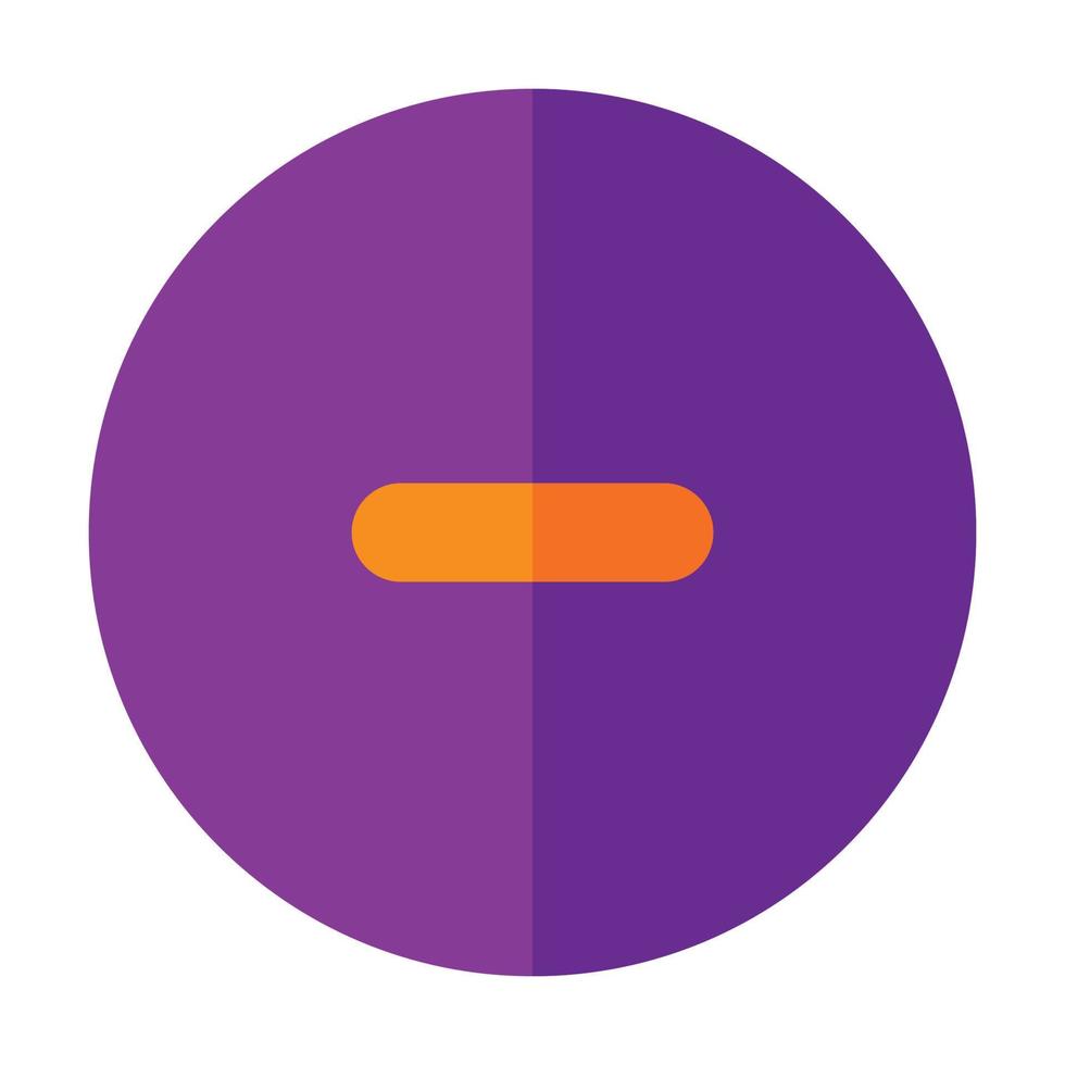 Minus User Interface Icon vector