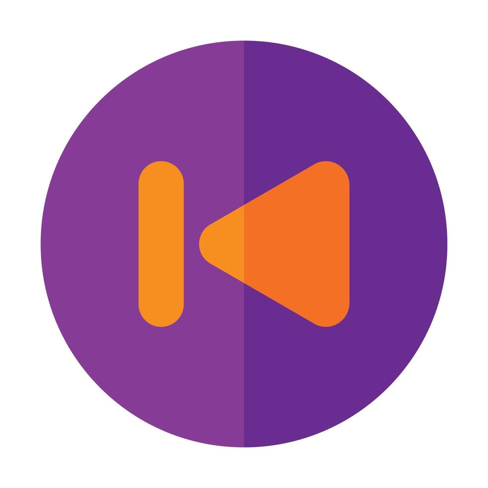 Rewind User Interface Icon vector