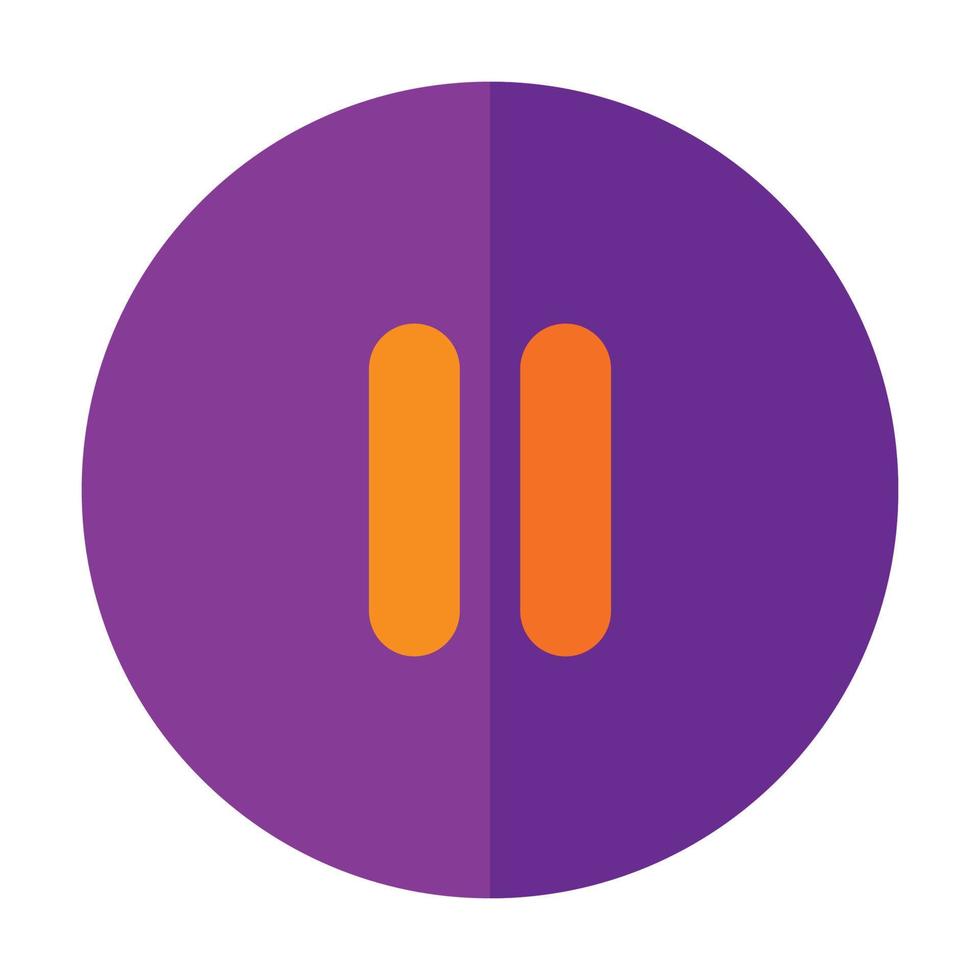 Pause User Interface Icon vector