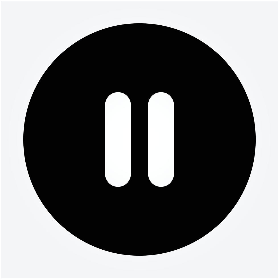 Pause User Interface Icon vector