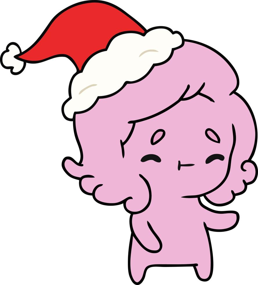 dibujos animados de navidad del fantasma kawaii vector