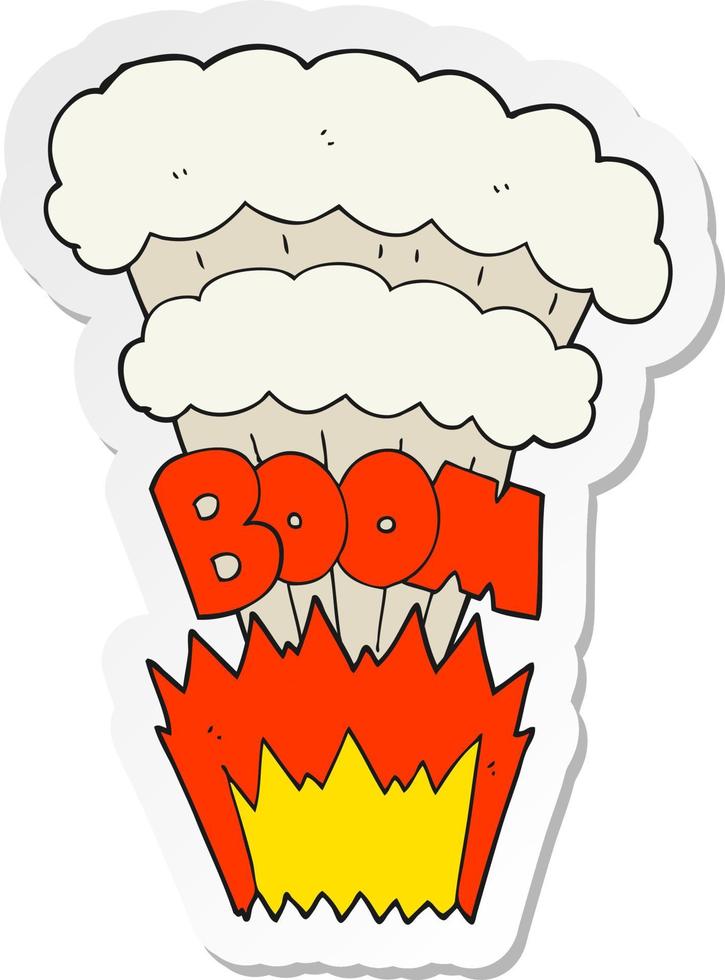 sticker of a cartoon explosion vector