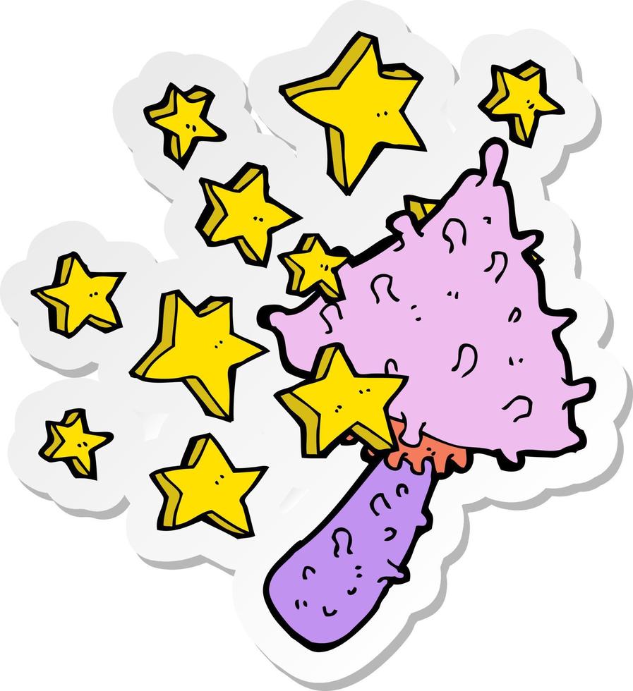 sticker of a magical mushroom cartoon vector