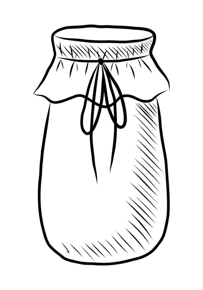 BLACK VECTOR ILLUSTRATION OF A JAR OF HONEY ISOLATED ON A WHITE BACKGROUND