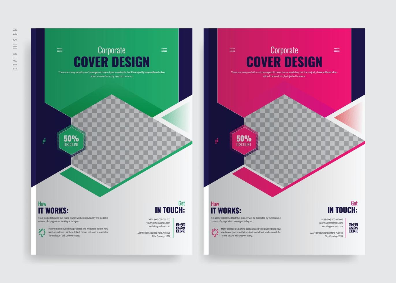 Cover Design. Corporate Brochure Cover Design Template. Modern Brochure Template Cover Design, Annual Report Poster, Business Presentation, Portfolio, Flyer, Banner Template. vector