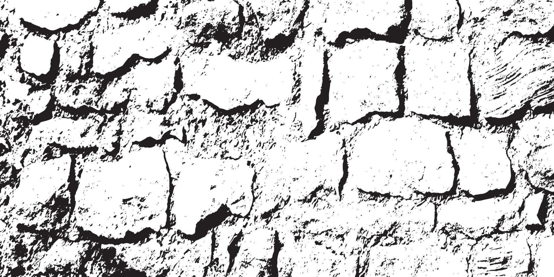 Black and White Distress Overlay Texture. Old Aged Vintage Background. vector
