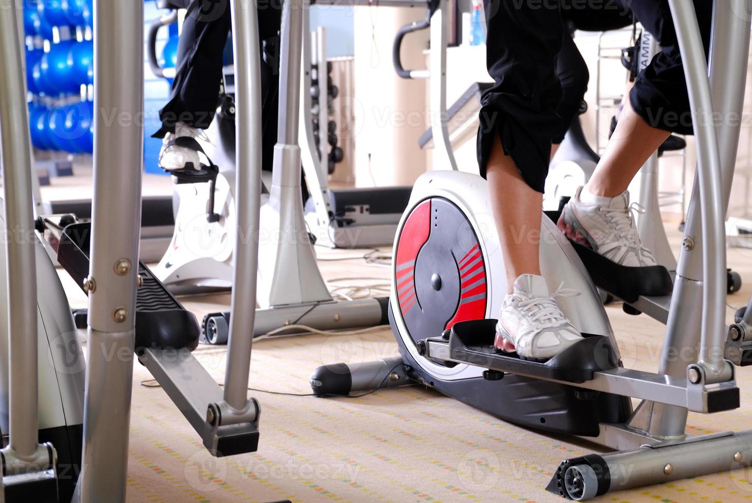 spinning bike in a gym photo