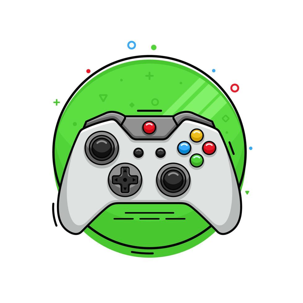 Joystick controller game console design icon illustration vector