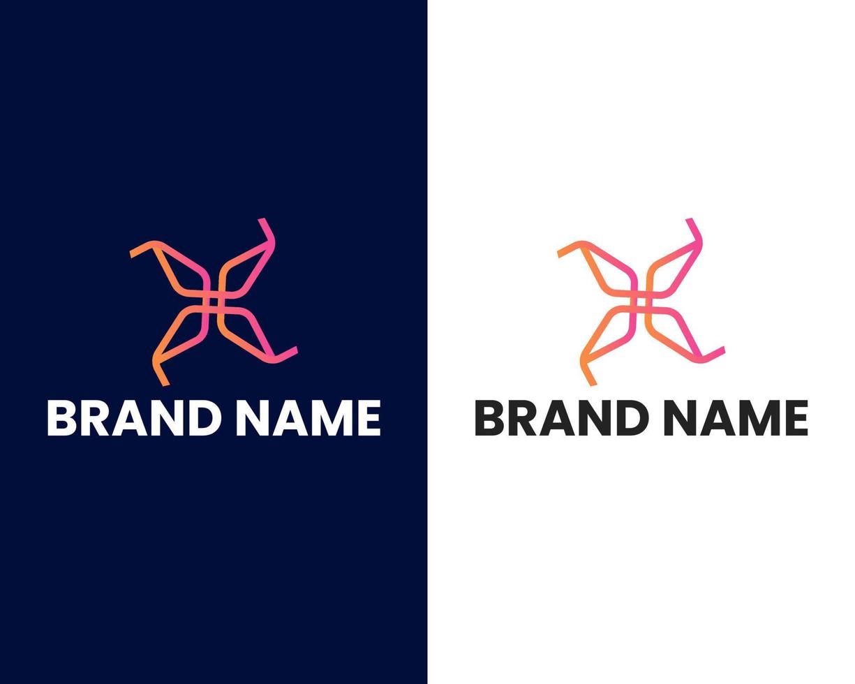 letter h mark modern logo design template vector