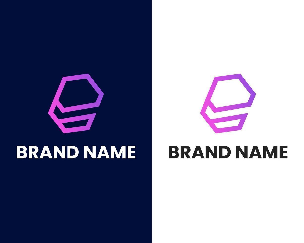 letter e and r mark modern logo design template vector
