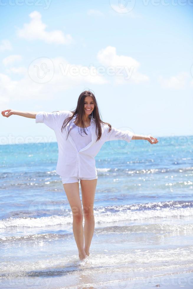 Woman on beach photo