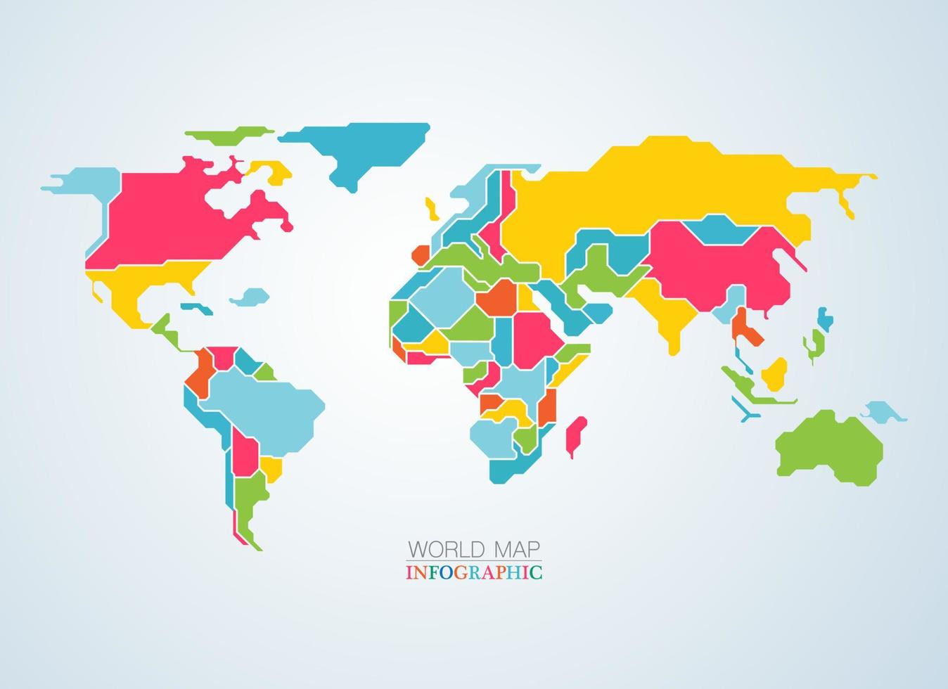 colorful map infographics vector