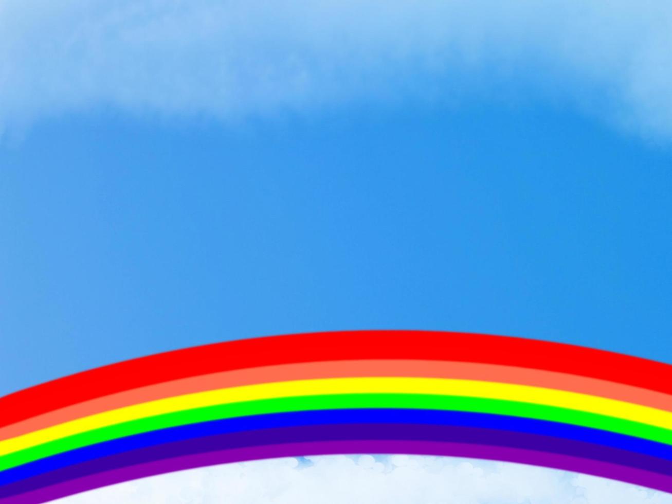 fondo con arco iris en el cielo vector