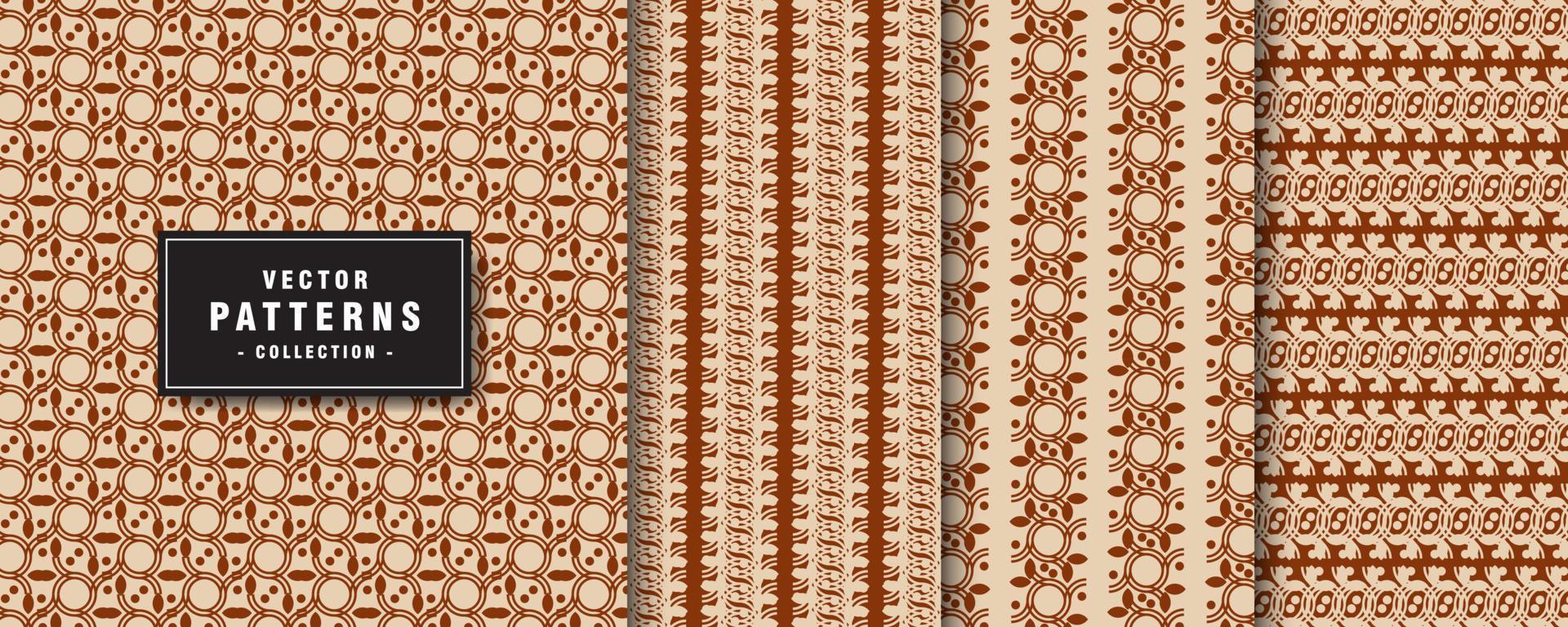 set of floral patterns collection vector