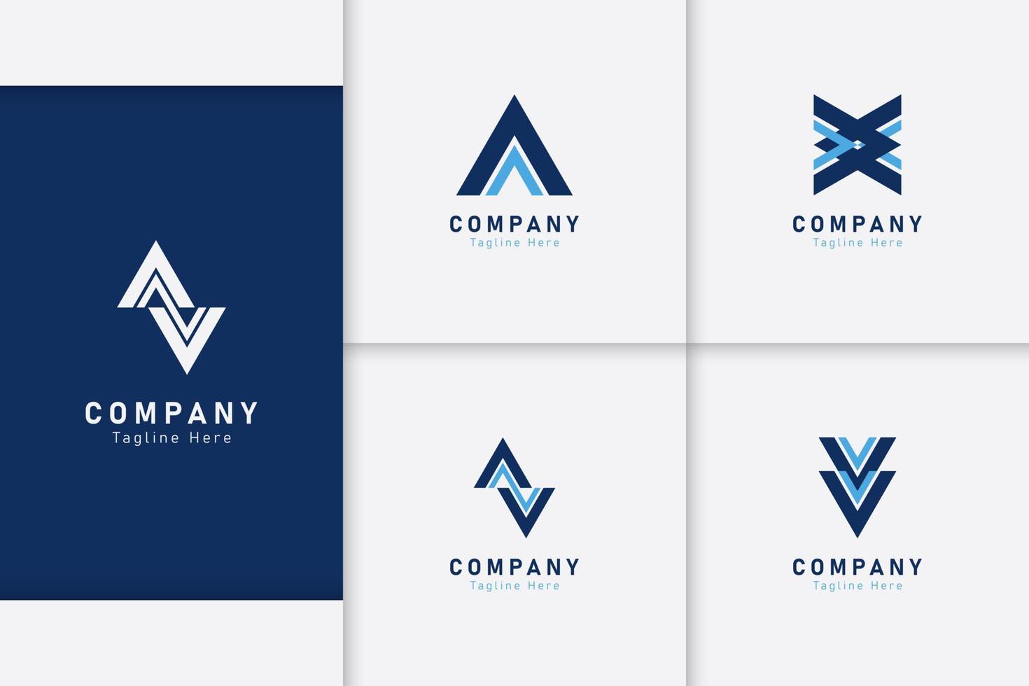 conjunto de vectores de ideas de diseño de logotipo de empresa