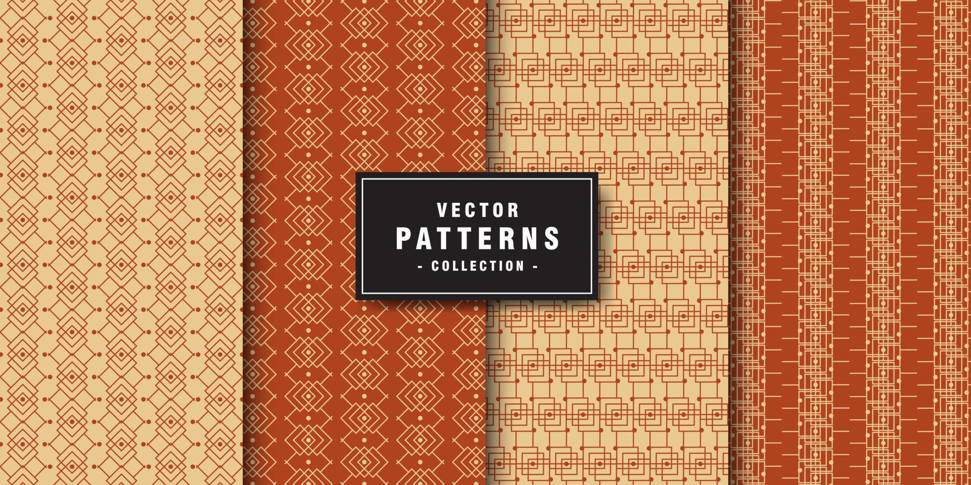 Geometric ethnic pattern collection vector