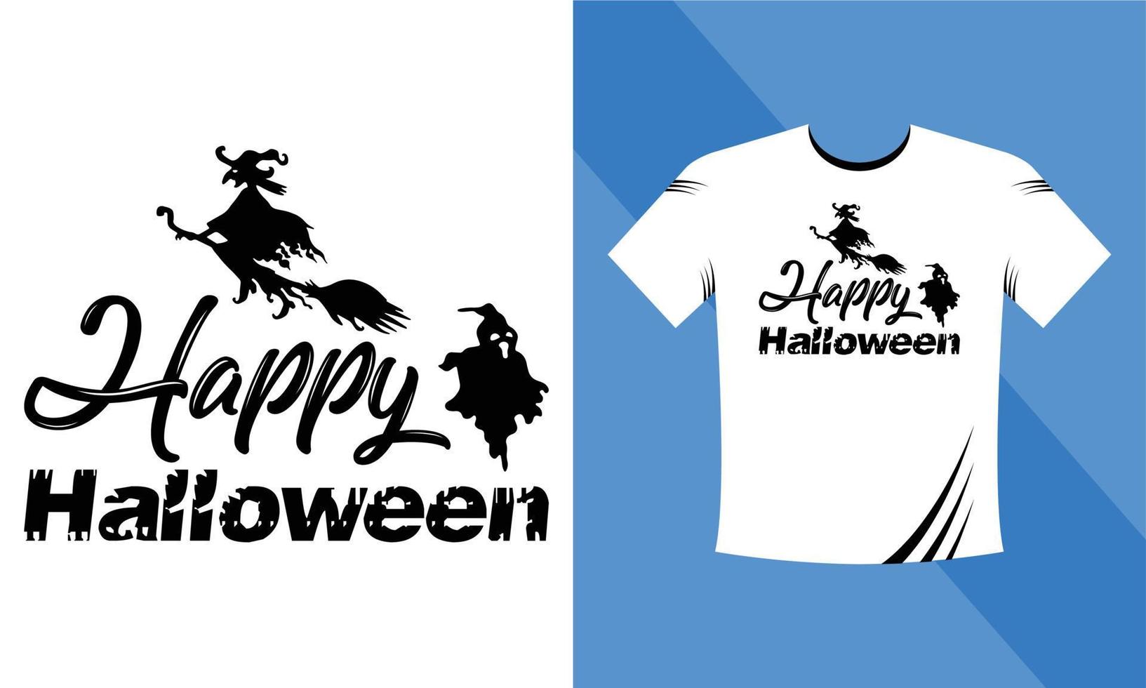 Happy Halloween - Halloween T-Shirt design template. Happy Halloween t-shirt design template easy to print all-purpose for men, women, and children vector