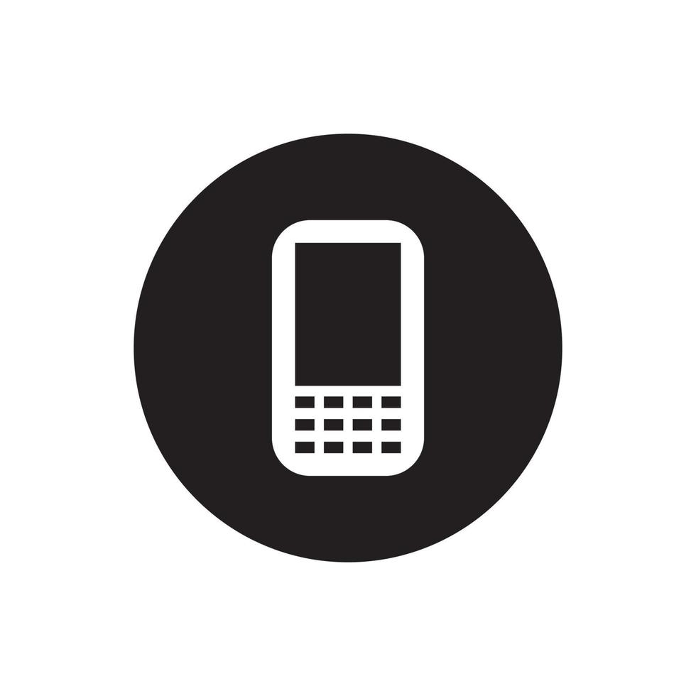 Digital device icon, smartphone with buttons isolated on white background. Vector design elements set illustration for web, app, internet