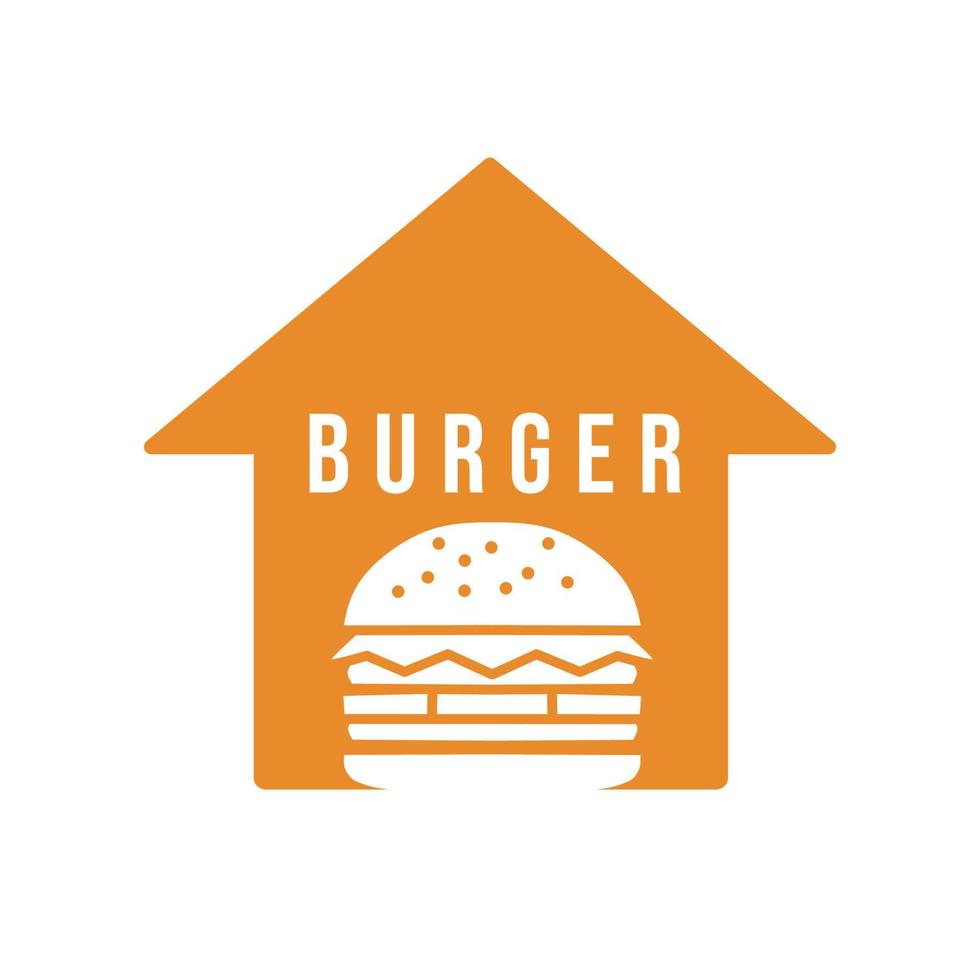 diseño de logotipo de casa de hamburguesas vector