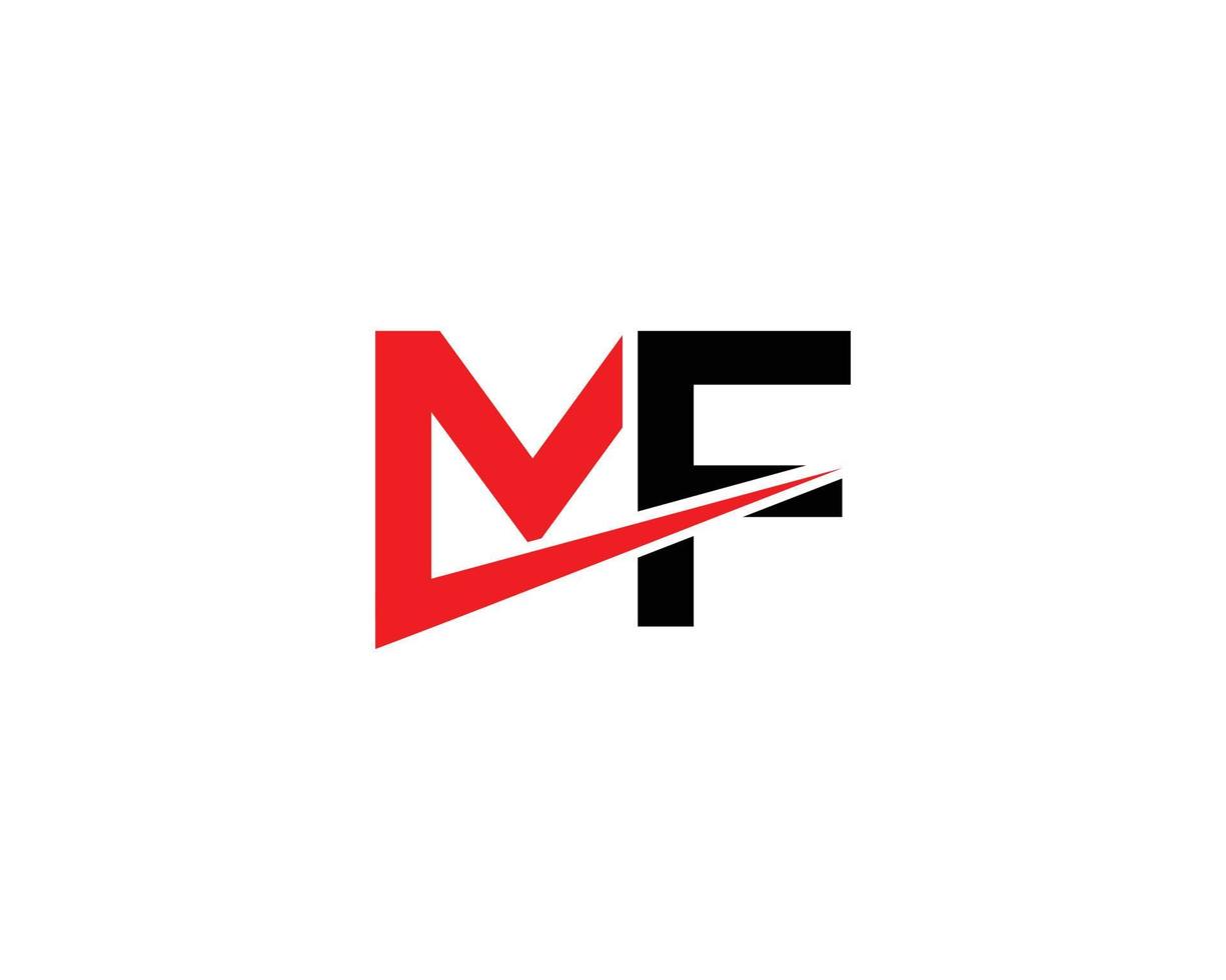 Trendy Design MF Flat Letter Logo Icon Modern Vector Concept illustration.