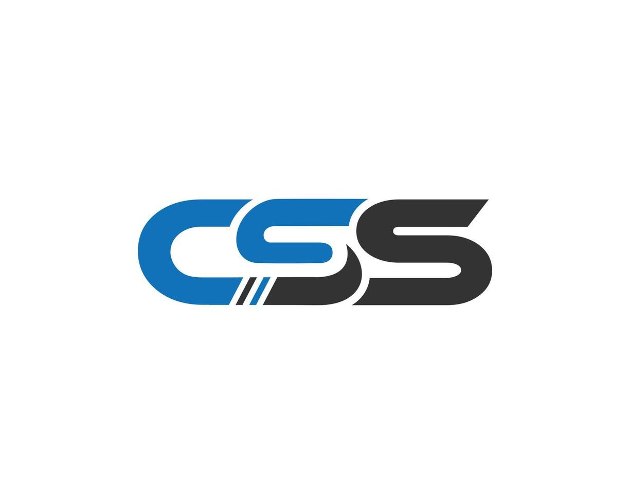 Creative Trendy CSS Letters Logo Icon Design Vector Template illustration.